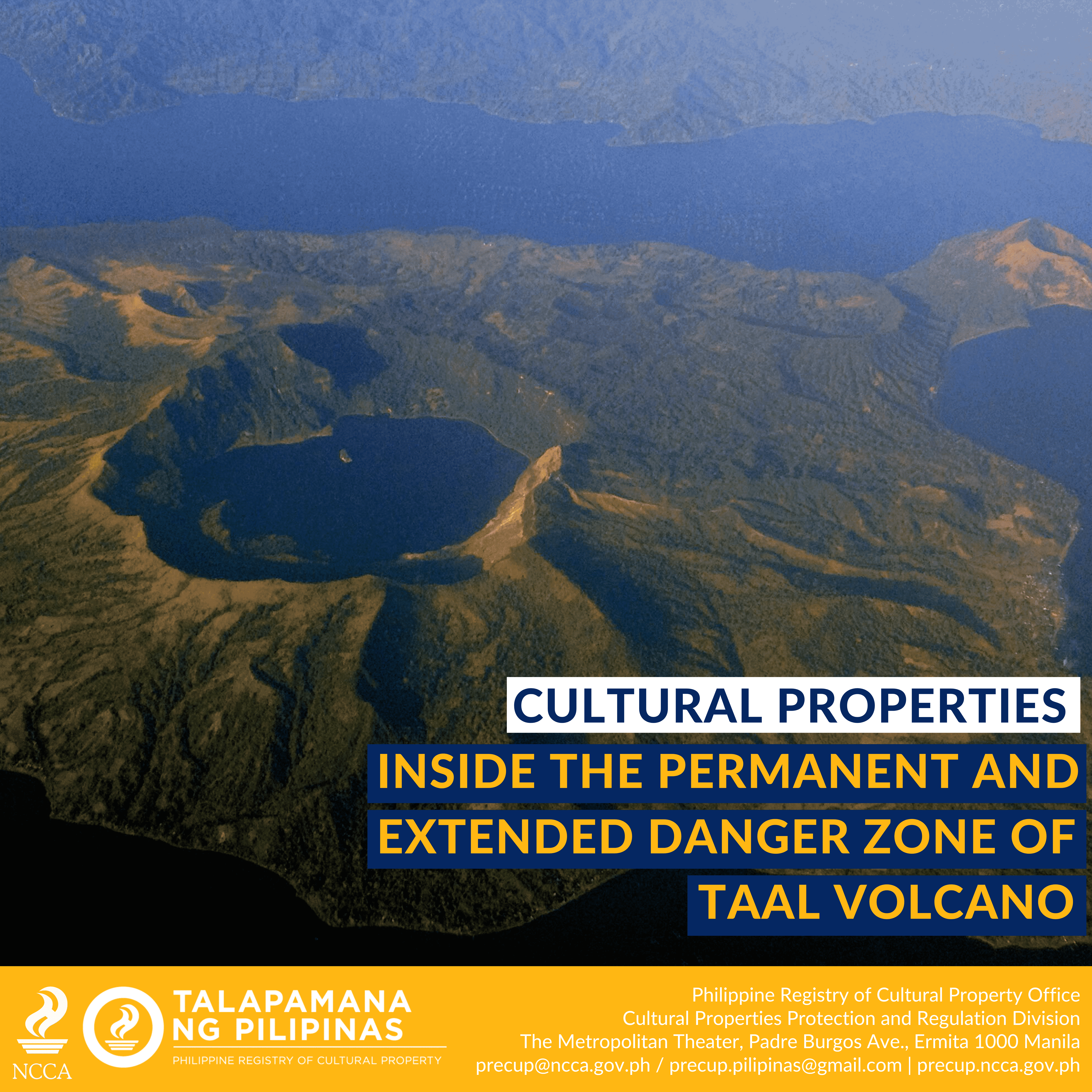 CULTURAL PROPERTIES INSIDE THE TAAL VOLCANO PERMANENT DANGER ZONE (PDZ)